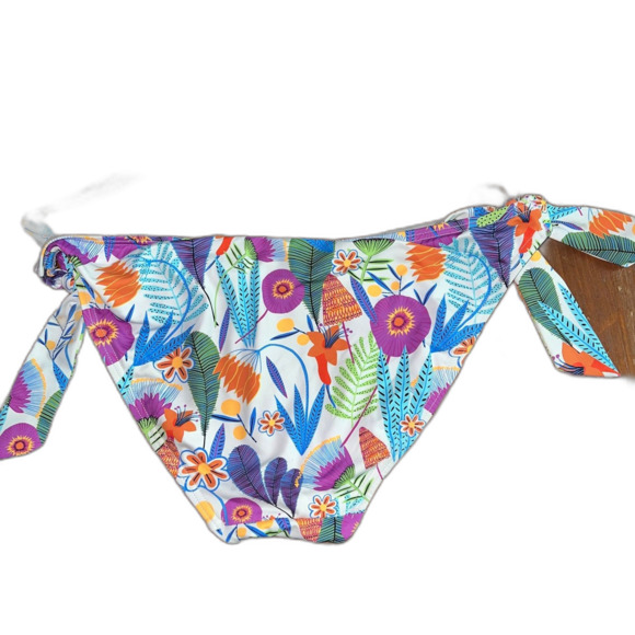 Echo Tropicalia Floral Bikini Swim Top Bottom Set Large - Picture 4 of 8